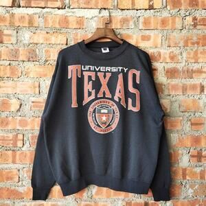 Retro Distressed University Of Texas Sweatshirt